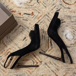Elegant Black Suede Women's Heels By BCBG MAX